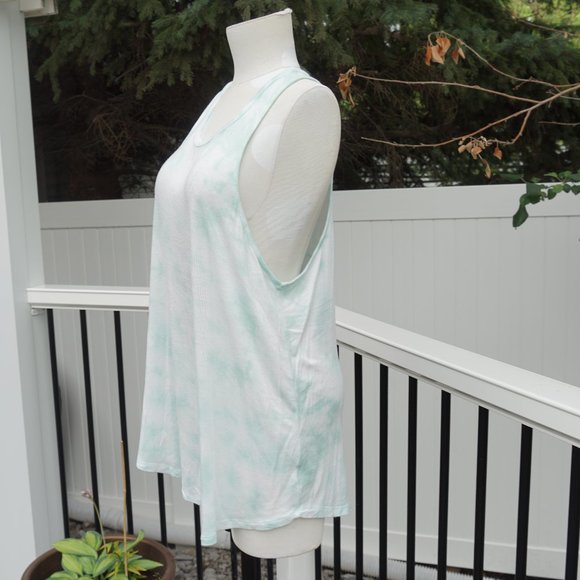 Seafoam Green Flowy Muscle Tank Top - Picture 2 of 5